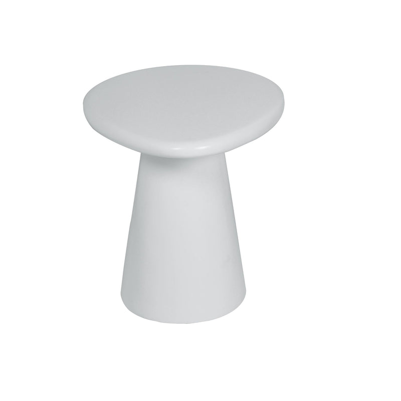 Tavolino Grey Stone, Resina Bianco Laccato Opaco-4