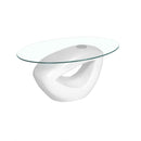 Tavolino Pure Stone, Resina Bianco Laccato Opaco-3