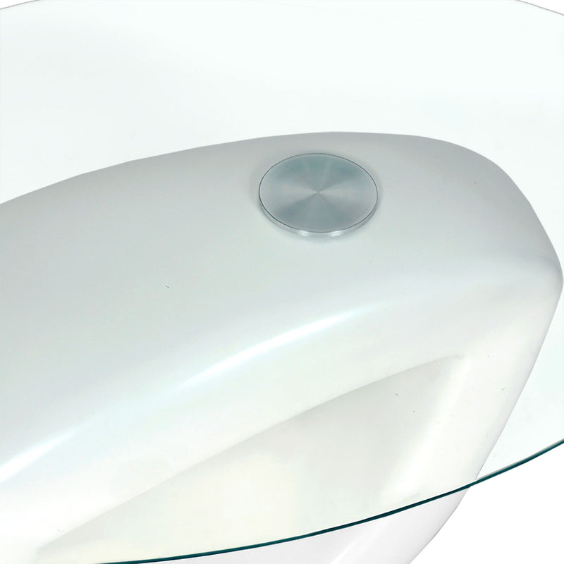 Tavolino Pure Stone, Resina Bianco Laccato Opaco-4