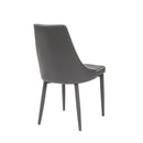 Sedia Imbottita 47x57x88 cm in Similpelle New Plana Cenere-2