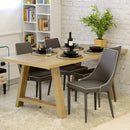 Sedia Imbottita 47x57x88 cm in Similpelle New Plana Cenere-6