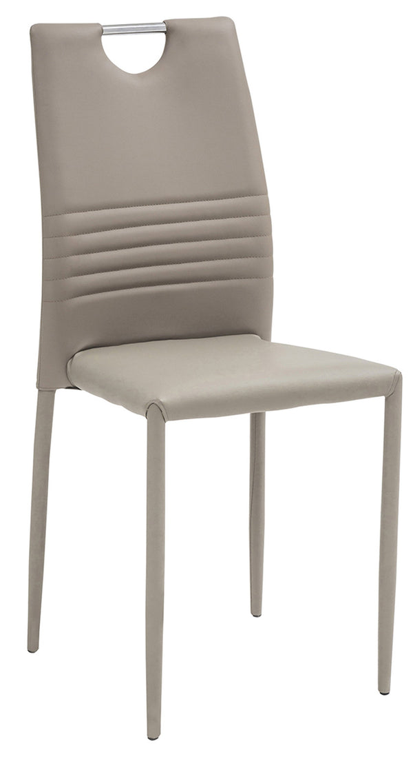 acquista Gepolsterter Stuhl 44x42x90 cm in Tulip Cappuccino Kunstleder