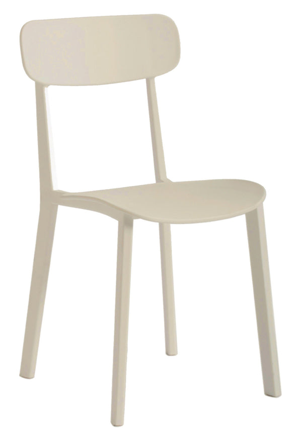 sconto Stuhl 81x45x39 cm aus Polypropylen Chapeau Sand