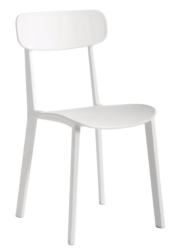 Stuhl Chapeau aus weißem Polypropylen 81x45x39 cm sconto