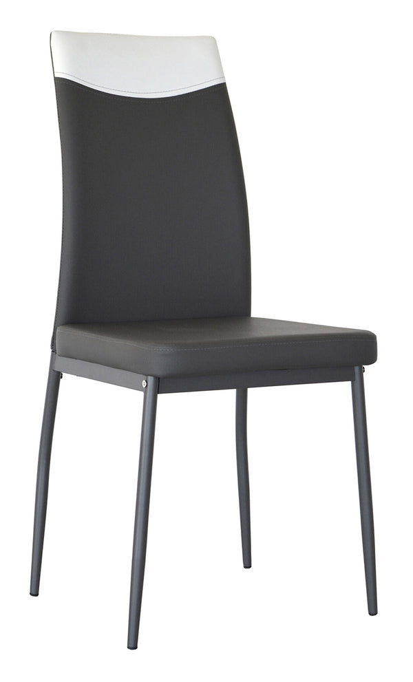 acquista Stuhl Jet 50 x 44 x 96 cm aus Kunstleder Jet Grey mit weißem Band