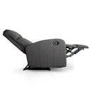 Poltrona Relax Reclinabile Manuale Rivestimento in Tessuto Spike a Fume-4