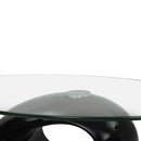 Tavolino Erma 2 Nero da Salotto Ovale-2