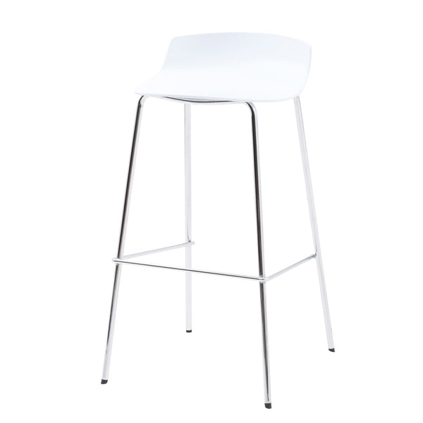 sconto Barhocker 39 x 45 x 78 cm aus weißem Oxford-Polypropylen