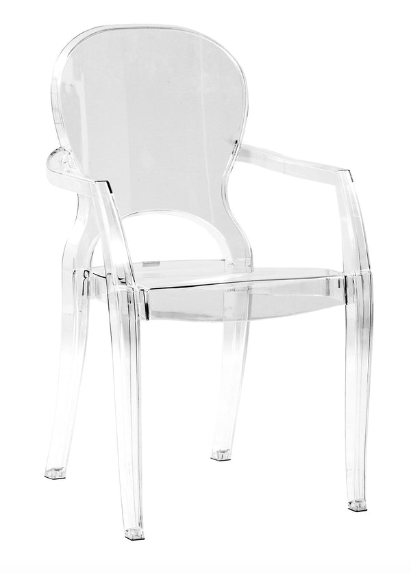 Stuhl mit Armlehnen 51,3x51x92 cm aus transparentem Atena-Methacrylat online