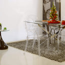 Sedia con Braccioli 51,3x51x92 cm in Metacrilato Atena Trasparente-6