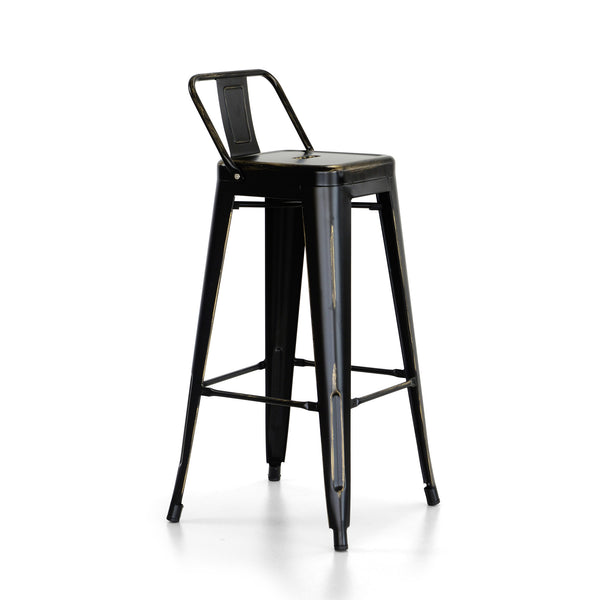 online Industriestil Hocker 31x31x95 cm Antik Schwarz