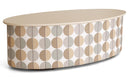 Tavolino Contenitore 118x58x39 cm in MDF Pratikò Optical Crema-1