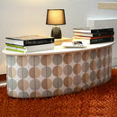 Tavolino Contenitore 118x58x39 cm in MDF Pratikò Optical Crema-3