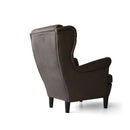 Poltrona Imbottita 79x86x102 cm in Similpelle Julia Eco Nabuk Marrone-4