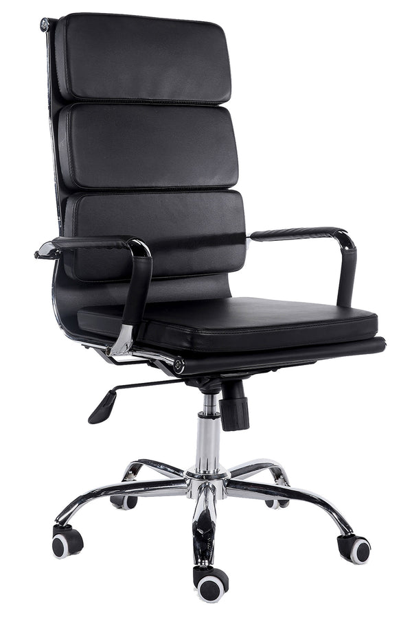 Präsidentenbürostuhl aus schwarzem Kunstleder Mito online