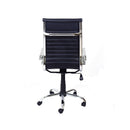 Sedia Poltrona Presidenziale da Ufficio in Similpelle Akka Nera-6