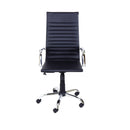 Sedia Poltrona Presidenziale da Ufficio in Similpelle Akka Nera-7