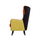 Poltrona Imbottita 80x76x108 cm in Tessuto Patchwork Flavia Multicolore-3