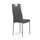 Sedia imbottita 40,5x42,5x96 cm in Similpelle Lola Grigia-2