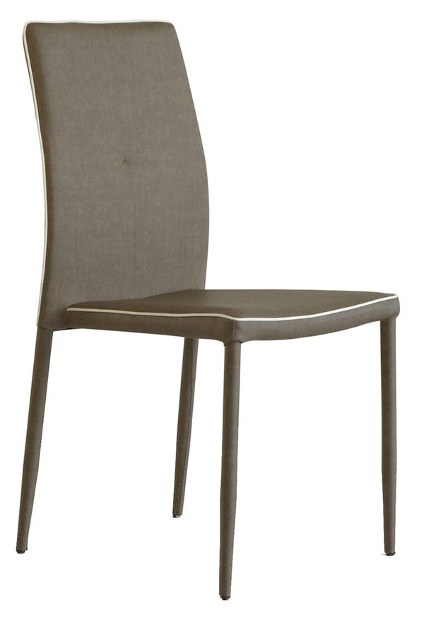 Gepolsterter Stuhl 52x44x91 cm aus Kunstleder Galaxi Trüffel acquista