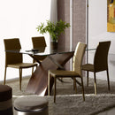 Sedia Imbottita 52x44x91 cm in Similpelle Galaxi Cappuccino-6