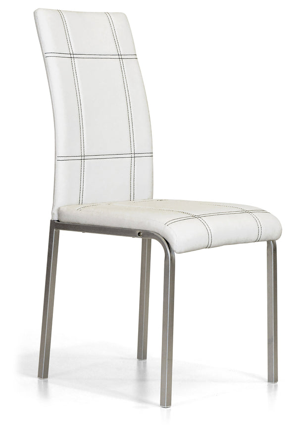 acquista Gepolsterter Stuhl 42x53x94 cm in Kunstleder Kade White