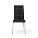 Sedia imbottita 42x53x94 cm in Similpelle Kade Nera-2