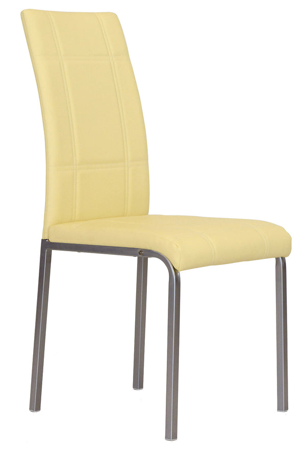 Gepolsterter Stuhl 42x53x94 cm in Kade Cream Kunstleder acquista