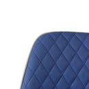 Sedia Imbottita 45,5x55x83 cm in Similpelle Trapuntato Brenda Blu-5