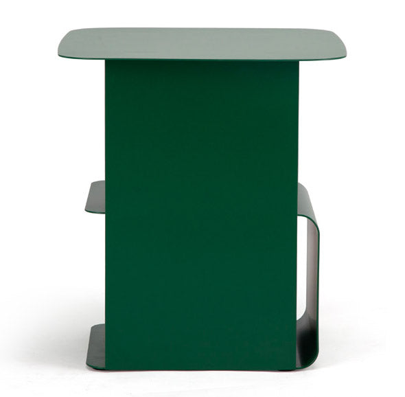Tavolino Moderno 41x41x45,5 cm in Acciaio Verde Bosco-3