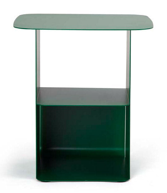 Tavolino Moderno 41x41x45,5 cm in Acciaio Verde Bosco-4