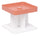 Tavolino Moderno 40x40x33,5 cm in Polipropilene Rigido Rosso