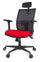 Sedia Poltrona Direzionale da Ufficio 67x67x102-125 cm in ABS e Tessuto Rosso