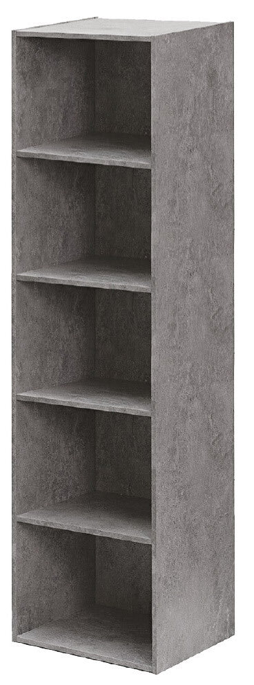 sconto Bücherregal mit 5 Ablagen 40 x 29 x 172 cm aus Zementholz