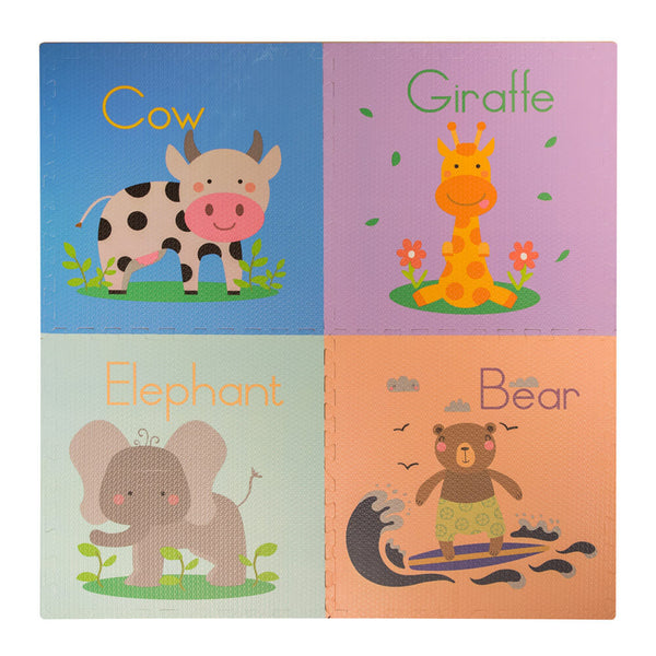 acquista Puzzleteppich für Kinder 4 Stück 60x60 cm Mehrfarbiger Bär