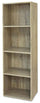 Bücherregal mit 4 Regalen 40x29x132 cm aus Eichenholz
