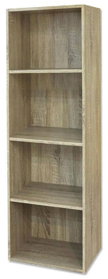 prezzo Bücherregal mit 4 Regalen 40x29x132 cm aus Eichenholz