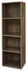 Bücherregal mit 4 Regalen 40x29x132 cm in Walnussholz