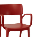 Poltrona New Chapeau in Polipropilene Rossa-4