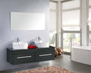 Mobile Bagno Sospeso 150 cm Cardellino Carnelli Nero-1