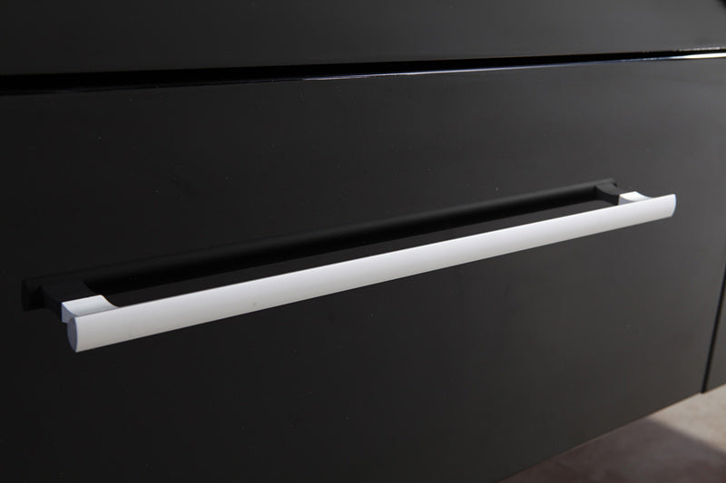 Mobile Bagno Sospeso 150 cm Cardellino Carnelli Nero-2