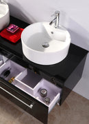 Mobile Bagno Sospeso 150 cm Cardellino Carnelli Nero-7