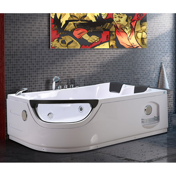 online Eck-Hydromassage-Badewanne 180 x 120 cm Carnelli Elite