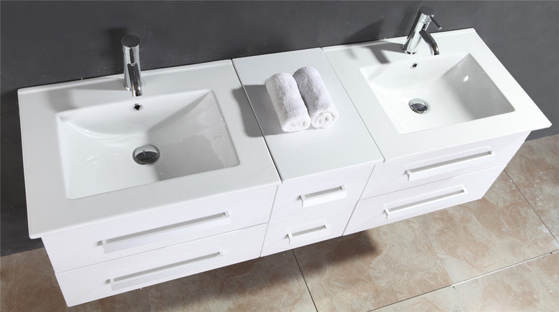Mobile Bagno Sospeso 150 cm White Rome Carnelli Bianco-5