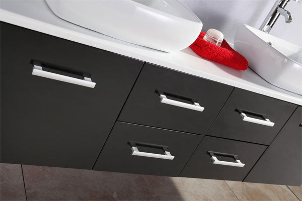 Mobile Bagno Sospeso 150 cm Prince Carnelli Nero-5