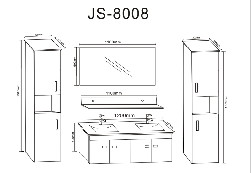 Mobile Bagno Sospeso 120 cm Carnelli White Elegance-7