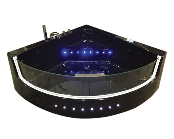 acquista Eck-Hydromassage-Badewanne 140 x 140 cm Carnelli Black Shark