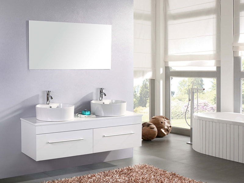 Mobile Bagno Sospeso 150 cm Carnelli White Cardellino Bianco-1