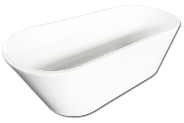 sconto Traditionelle ovale Badewanne 170x70 cm Carnelli freistehend Venere Bianca