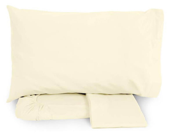 prezzo Satz Baumwollbettwäsche oben und unten mit Ecken und Kissenbezügen Neith Silver Cream Verschiedene Größen